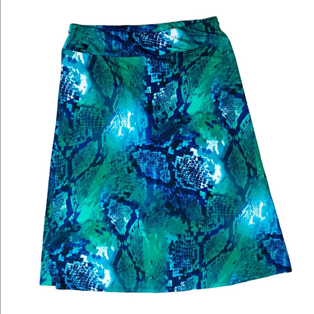 Covington XL Blue & Green Soft Maxi Skirt